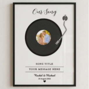 Poster Cadeau d'anniversaire de couple personnalisé avec