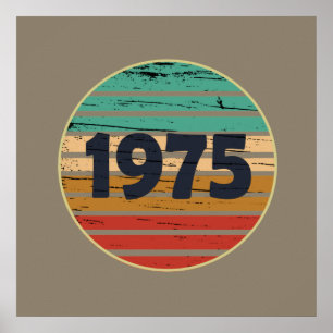 Poster Cadeau d'anniversaire de naissance en 1975