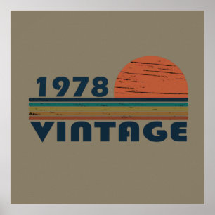 Poster Cadeau d'anniversaire de naissance vintage 1978