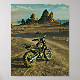 Poster cadeau d'anniversaire vintage motocycliste