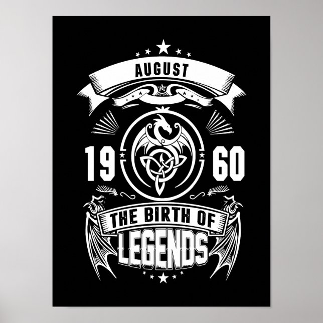 Poster Cadeau d'août | 1960 La Naissance Des Légendes (Devant)