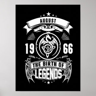 Poster Cadeau d'août | 1966 La Naissance Des Légendes