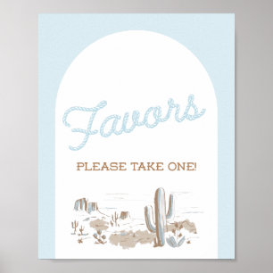 Poster Cadeau de Baby Shower Cowboy Oh Bébé