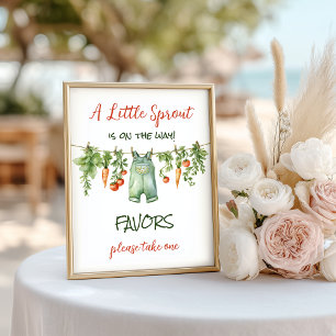 Poster Cadeau de Baby Shower Linge de Reprise Petite Pous