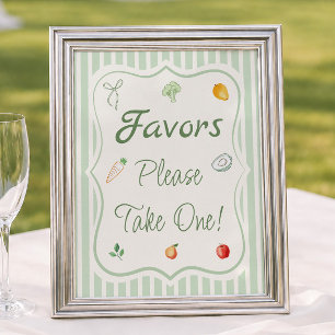Poster Cadeau de Baby Shower Marché aux Puces des Agricul
