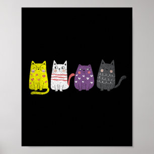 Poster Cadeau de chat animal mignon Non Pride binaire Age