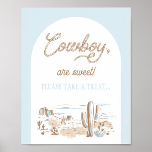 Poster Cadeau de corde de douche de cowboy Oh Bébé