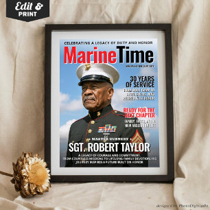 Poster Cadeau de couverture de magazine personnalisé pour