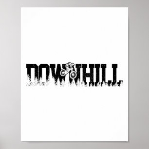 Poster Cadeau de cycliste VTT de descente de montagne 