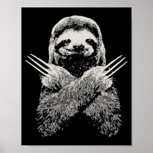 Poster Cadeau de déguisement drôle de paresseux pour les