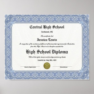 Poster Cadeau de diplôme pour la remise des diplômes du l