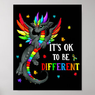 Poster Cadeau de dragon pour la Journée de sensibilisatio