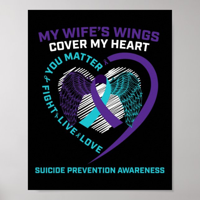 Poster Cadeau de femme de sensibilisation au suicide Mémo (Devant)