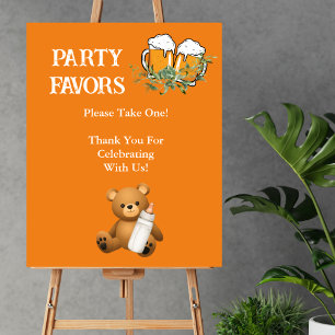 Poster Cadeau de fête Prenez-en un bébé est en route thèm