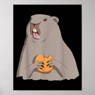 Poster Cadeau de jour de la marmotte drôle de tee-shirt d