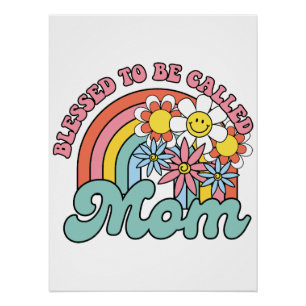 Poster Cadeau de la fête des mères Béni D'Être Appelé M