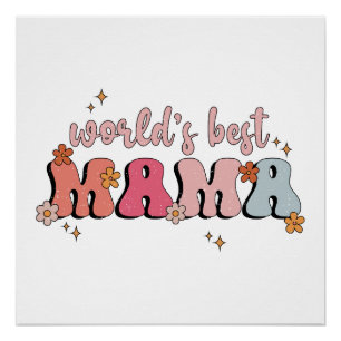 Poster Cadeau de la fête des mères   La meilleure maman d