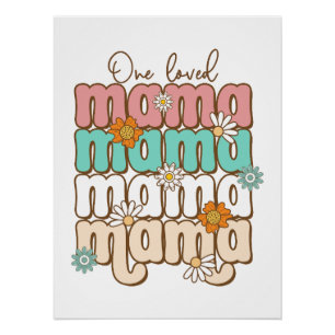 Poster Cadeau de la fête des mères Une maman aimée
