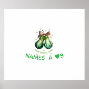 Poster Cadeau de la Saint-Valentin en cristal personnalis