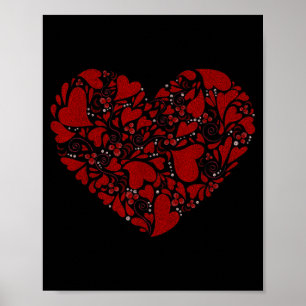 Poster Cadeau de la Saint-Valentin romantique Vintage Hug