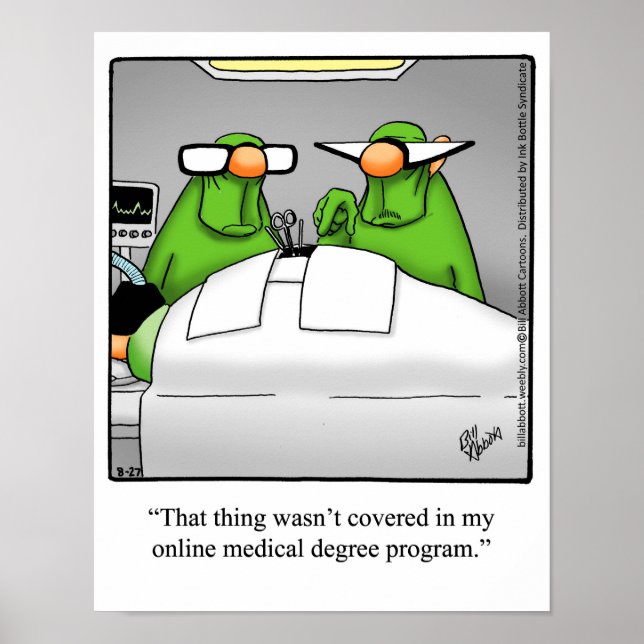Poster Cadeau de l'affiche de l'Humour Médicale/médecin (Devant)
