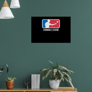 Poster Cadeau de lancer de sacs pour une légende du lance