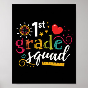 Poster Cadeau de l'enseignant de la 1re année de l'équipe