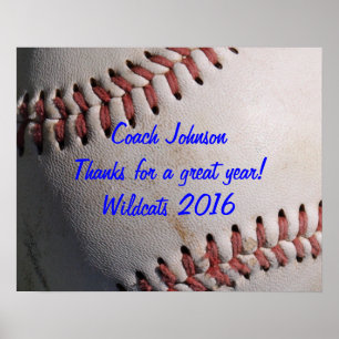 Poster Cadeau de l'équipe de baseball