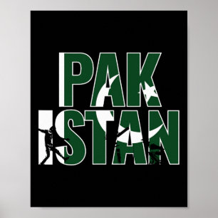 Poster Cadeau de maillot de cricket pakistanais pour le c