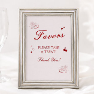 Poster Cadeau de mariage vintage burgundy Saint Valentin