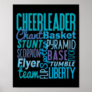 Poster Cadeau de meneuse de claque mignonne, mouvements d
