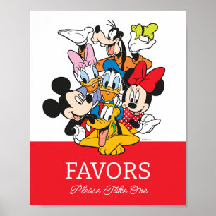 Poster Cadeau de Naissance Mickey & Amis