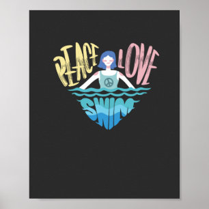 Poster Cadeau de natation