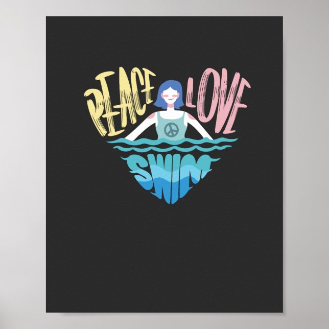 Poster Cadeau de natation (Devant)