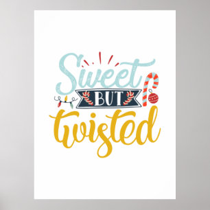 Poster Cadeau de Noël Douce mais tordu