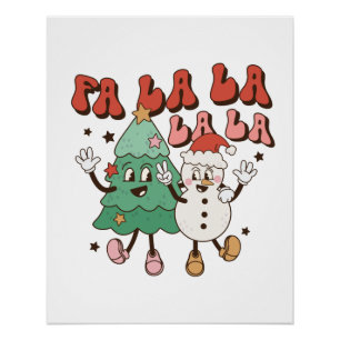 Poster Cadeau de Noël La La La La La La La La La