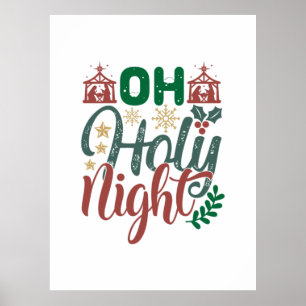 Poster Cadeau de Noël   Oh Holy Night