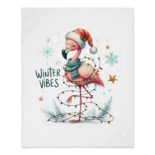 Poster Cadeau de Noël Vibes d'hiver