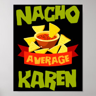Poster Cadeau de nom d'anniversaire drôle de Karen moyenn