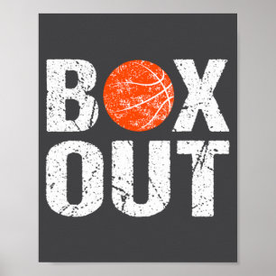 Poster Cadeau de nouveauté disant Boîte de coach de baske
