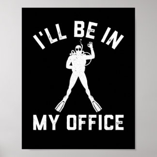 Poster Cadeau de plongée plongée pour hommes amusant plon