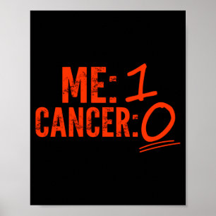 Poster Cadeau de rémission de cancer pour survivant Cance