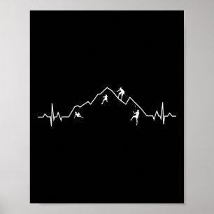Poster Cadeau de Rythme Cardiaque d'Escalade