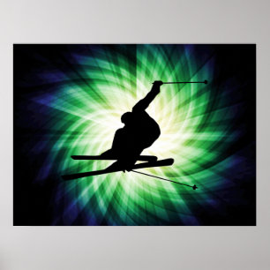 Poster Cadeau de ski de neige