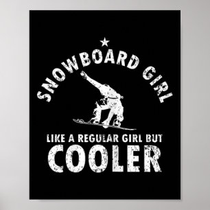 Poster Cadeau De Snowboard Pour Fille Snowboard Winterspo