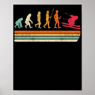 Poster Cadeau de sport d'hiver Evolution Ski Driver pour