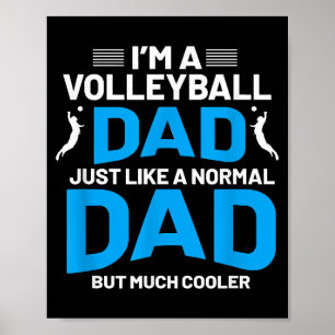 Poster Cadeau de volley-ball drôle et mignon pour papas e