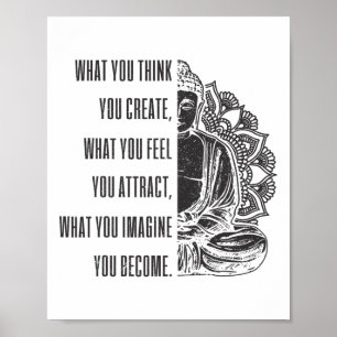 Poster Cadeau de yoga bouddhisme mandala disant spirituel
