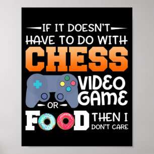 Poster Cadeau d'échecs   Jeu Vidéo D'Échecs Ou Conception