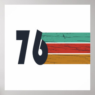 Poster Cadeau des 50 ans pour personnes nées en 1976